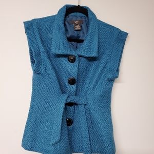 Luii Blue Wool/Acrylic Sweater Vest M